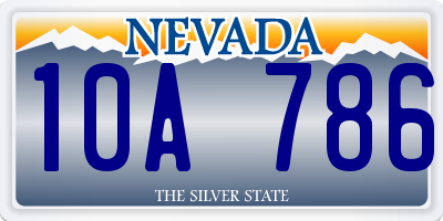 NV license plate 10A786