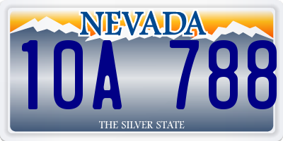 NV license plate 10A788