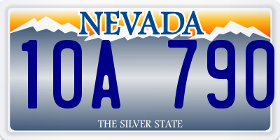 NV license plate 10A790