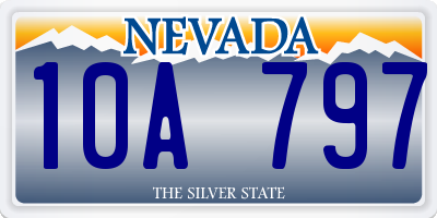 NV license plate 10A797
