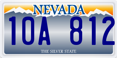 NV license plate 10A812