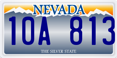 NV license plate 10A813