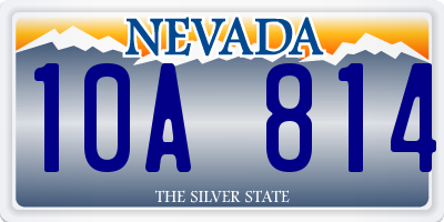 NV license plate 10A814