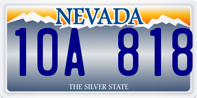 NV license plate 10A818
