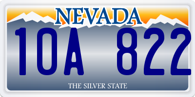 NV license plate 10A822
