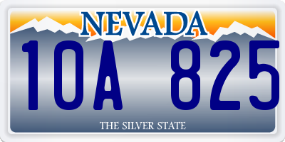 NV license plate 10A825