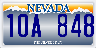 NV license plate 10A848