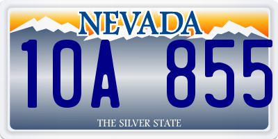 NV license plate 10A855