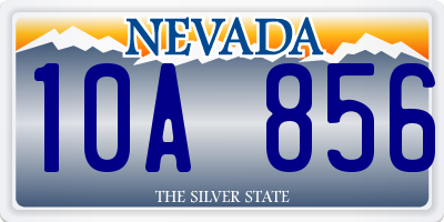 NV license plate 10A856