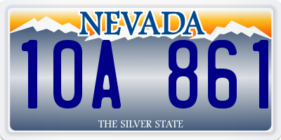 NV license plate 10A861