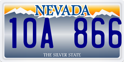 NV license plate 10A866