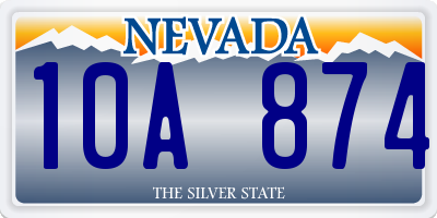 NV license plate 10A874