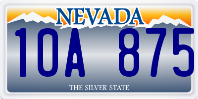 NV license plate 10A875