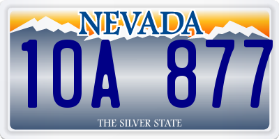 NV license plate 10A877