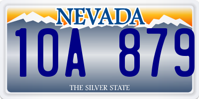 NV license plate 10A879
