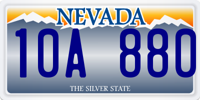 NV license plate 10A880
