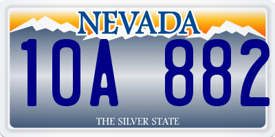 NV license plate 10A882