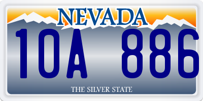 NV license plate 10A886