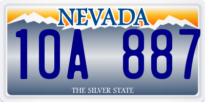 NV license plate 10A887