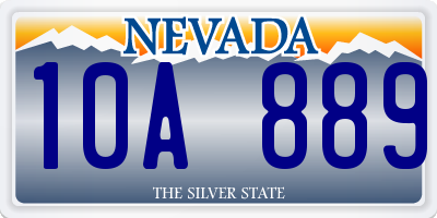 NV license plate 10A889