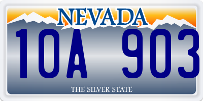 NV license plate 10A903