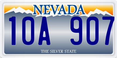 NV license plate 10A907