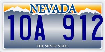 NV license plate 10A912