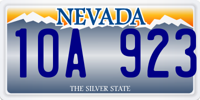 NV license plate 10A923