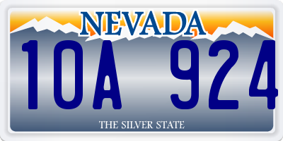 NV license plate 10A924