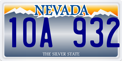 NV license plate 10A932