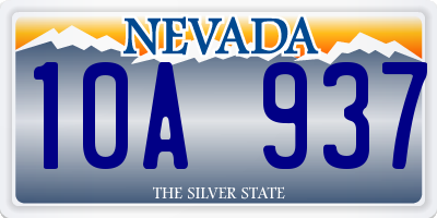 NV license plate 10A937