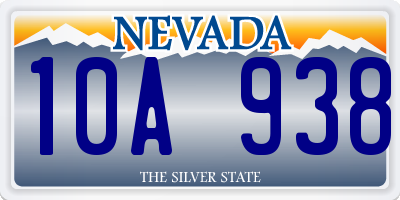 NV license plate 10A938