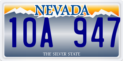 NV license plate 10A947