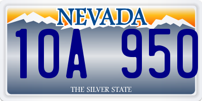 NV license plate 10A950