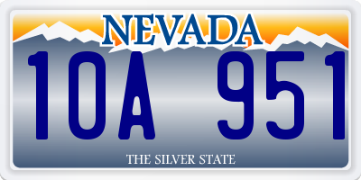 NV license plate 10A951