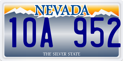 NV license plate 10A952
