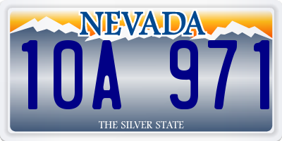 NV license plate 10A971