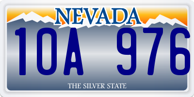 NV license plate 10A976