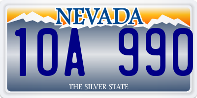 NV license plate 10A990