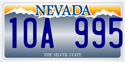 NV license plate 10A995