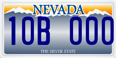 NV license plate 10B000