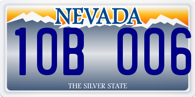 NV license plate 10B006