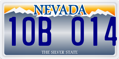 NV license plate 10B014