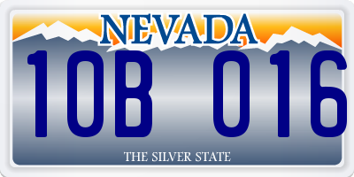 NV license plate 10B016