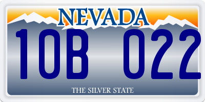 NV license plate 10B022