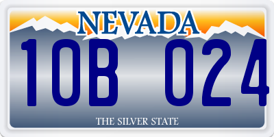 NV license plate 10B024