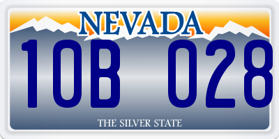 NV license plate 10B028