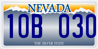 NV license plate 10B030
