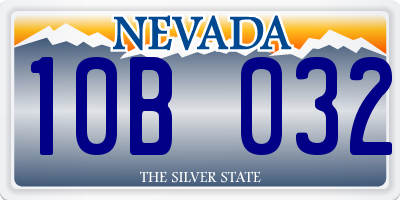 NV license plate 10B032