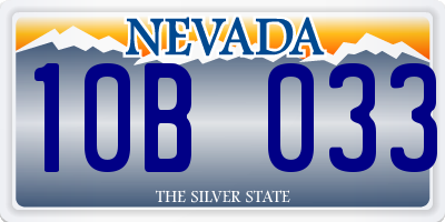 NV license plate 10B033